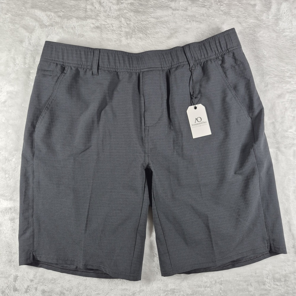 Anderson Ord Solution Shorts Men's 36 Black Heather 9" Golf Performance NWT